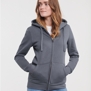 Russell authentic zipped hood jacket dames