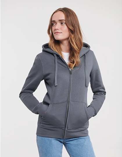 Russell authentic zipped hood jacket dames