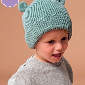 Bonnet bébé biologique avec oreilles d’ours