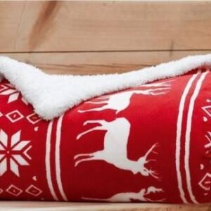 Plaid ultra doux en flanelle et imitation peau de mouton