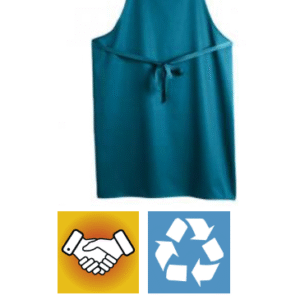 Keukenschort van gerecycleerd polyester Seegras — Ja