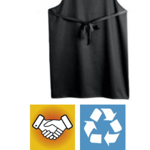 Keukenschort van gerecycleerd polyester Zwart — Neen