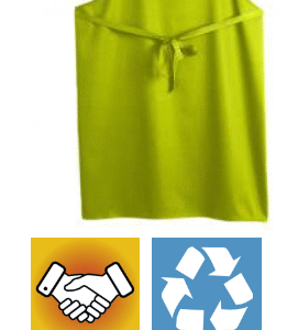Keukenschort van gerecycleerd polyester Lime — neen