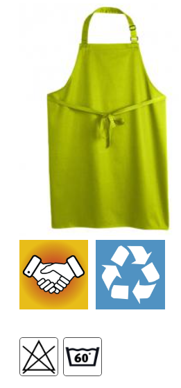 Keukenschort van gerecycleerd polyester Lime — neen