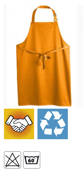 Keukenschort van gerecycleerd polyester Oranje — Ja