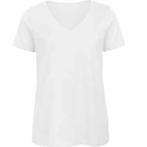 T-Shirt v-hals Man — Wit / XXL